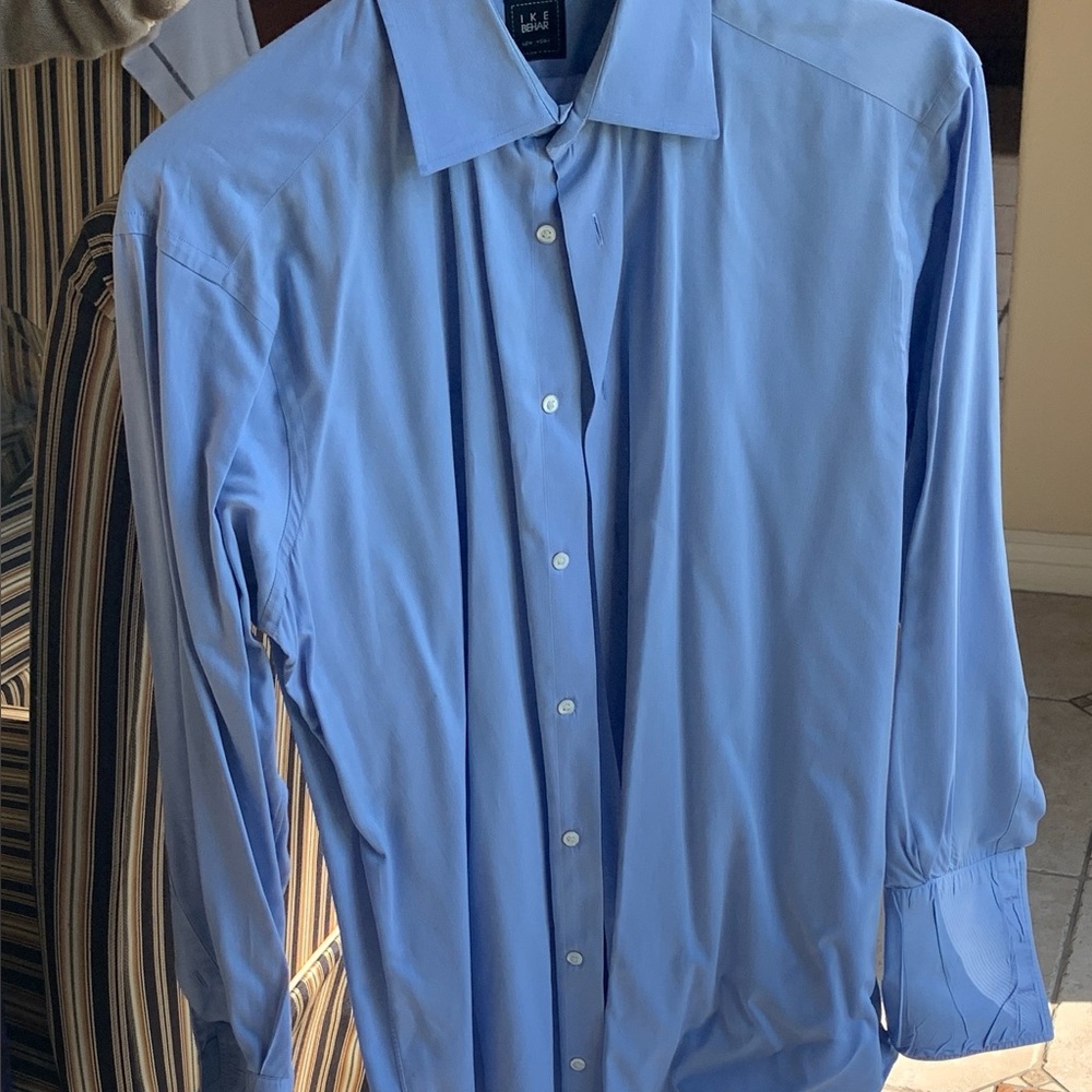 Ike Behar Blue Men's Shirt